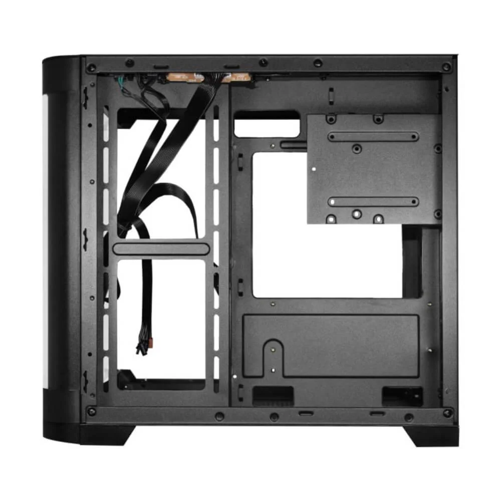 Imagem 2 de 5 do produto Gabinete Gamer K-Mex Aqua Curva CG-01AG Preto Mini Tower Vidro Temperado M-ATX Black - CG01AGRH001CB0X