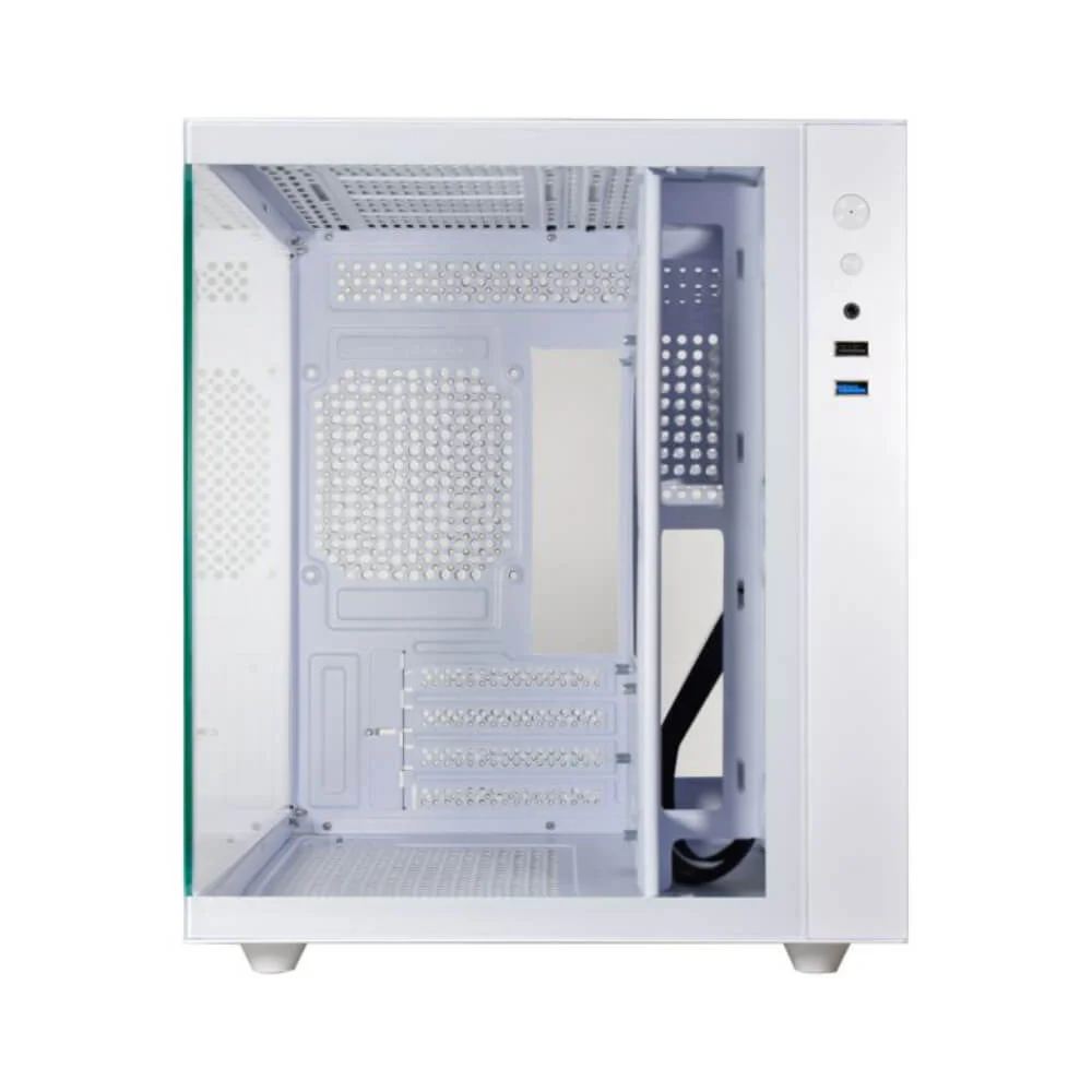 Imagem 2 de 5 do produto Gabinete Gamer K-mex Aqua Micro Cg-w2sb White Mini Tower Vidro Temperado M-atx - Cgw2sbrh002cb0x