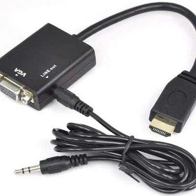 Cabo Adaptador De Video HDMI Macho Para Vga Femea