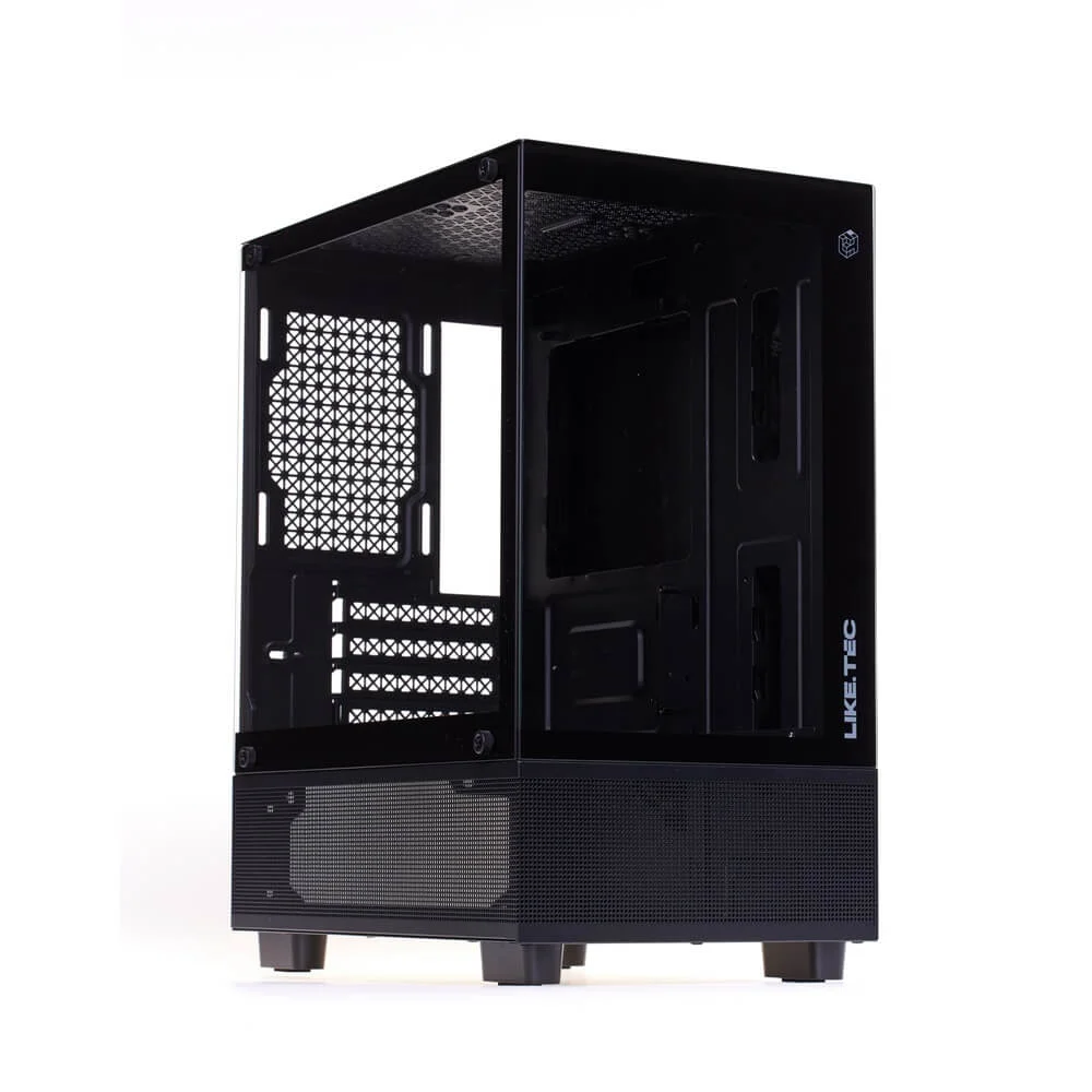 Gabinete Gamer Liketec Opera Dark Mid Tower Matx Vidro Panorâmico Sem Fan - Lc-cb-opera-2086