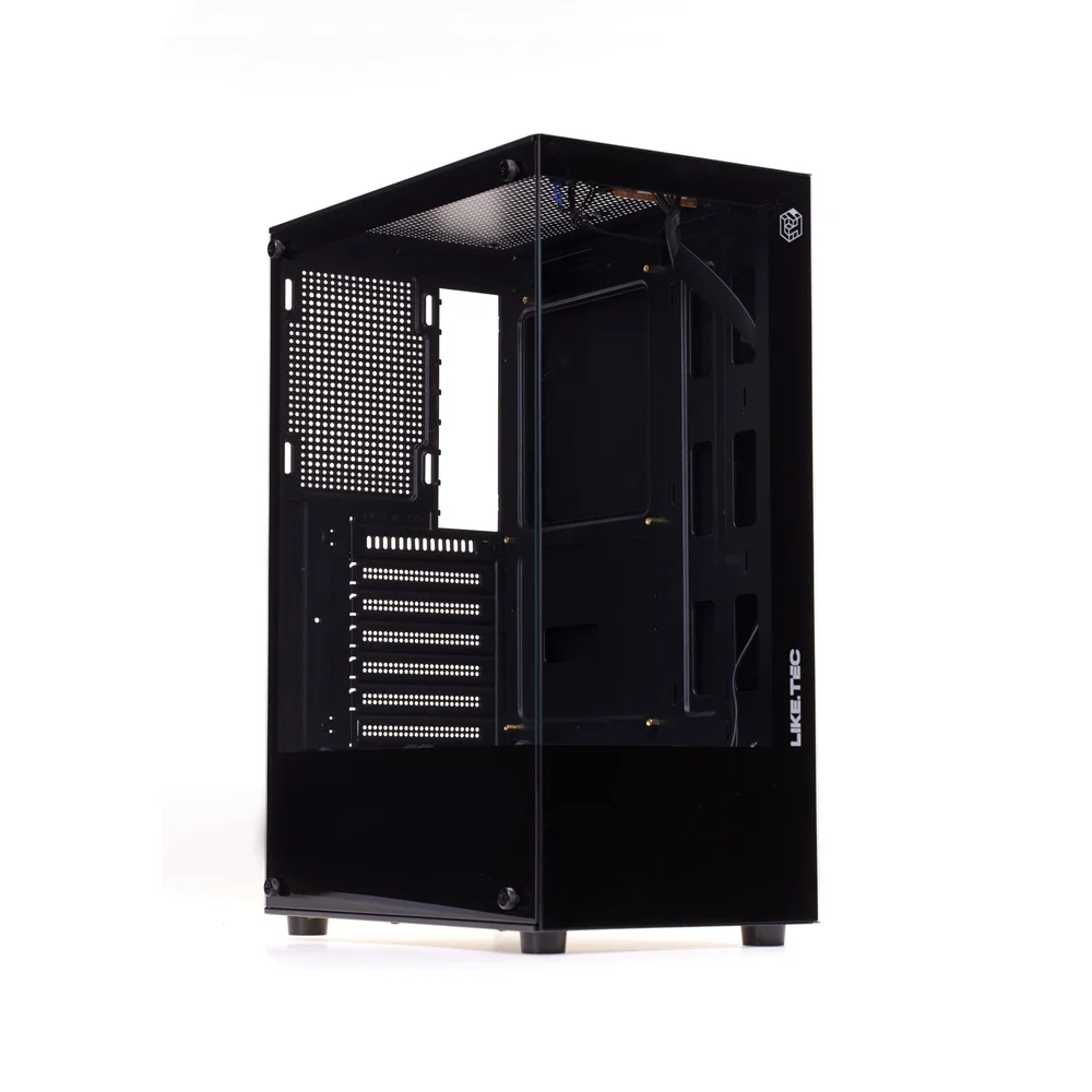 Gabinete Gamer Liketec Heydar Dark Mid Tower Panorâmico Vidro Temperado Sem Fan Preto - Lc-cb-heydar-2084 Gabinete Gamer Liketec Heydar Dark Mid Tower Panorâmico Vidro Temperado Sem Fan Preto - Lc-cb-heydar-2084
