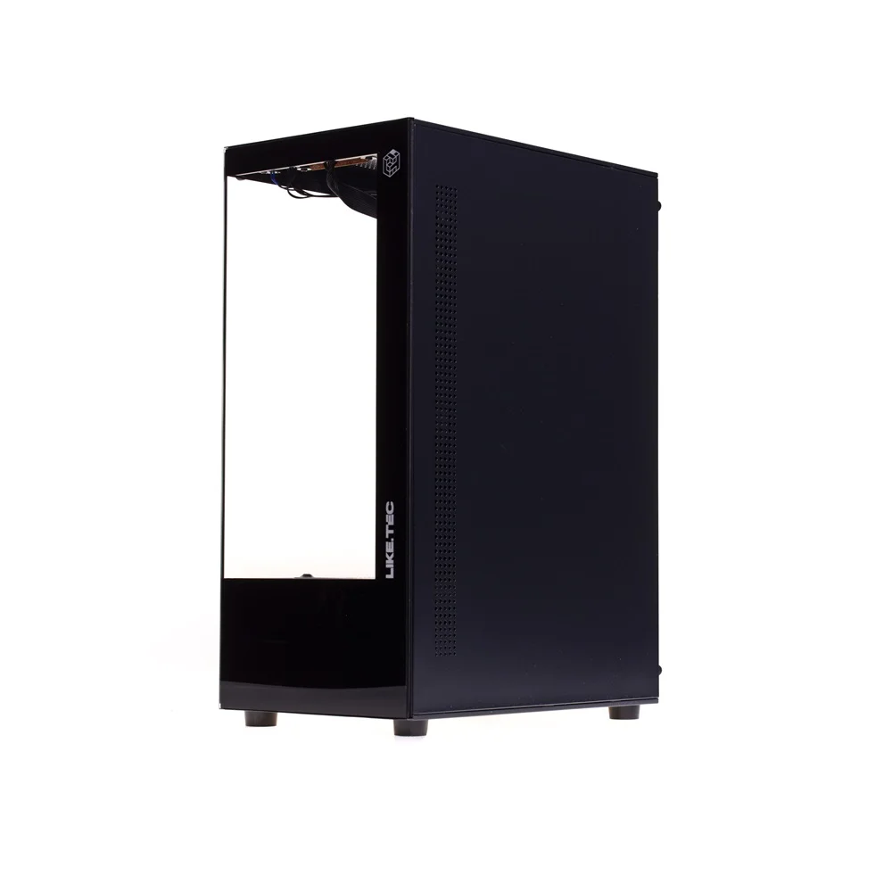 Gabinete Gamer Liketec Heydar Dark Mid Tower Panorâmico Vidro Temperado Sem Fan Preto - Lc-cb-heydar-2084 Gabinete Gamer Liketec Heydar Dark Mid Tower Panorâmico Vidro Temperado Sem Fan Preto - Lc-cb-heydar-2084