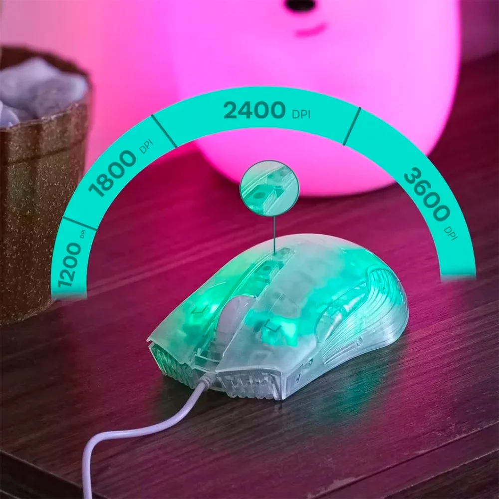 Imagem 2 de 5 do produto Mouse Gamer Revenger Tiger Chroma Transparente