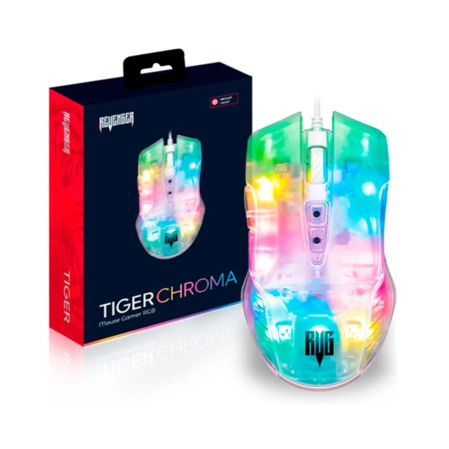 Imagem 4 de 5 do produto Mouse Gamer Revenger Tiger Chroma Transparente