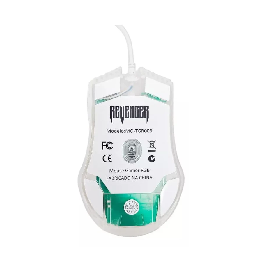 Imagem 5 de 5 do produto Mouse Gamer Revenger Tiger Chroma Transparente
