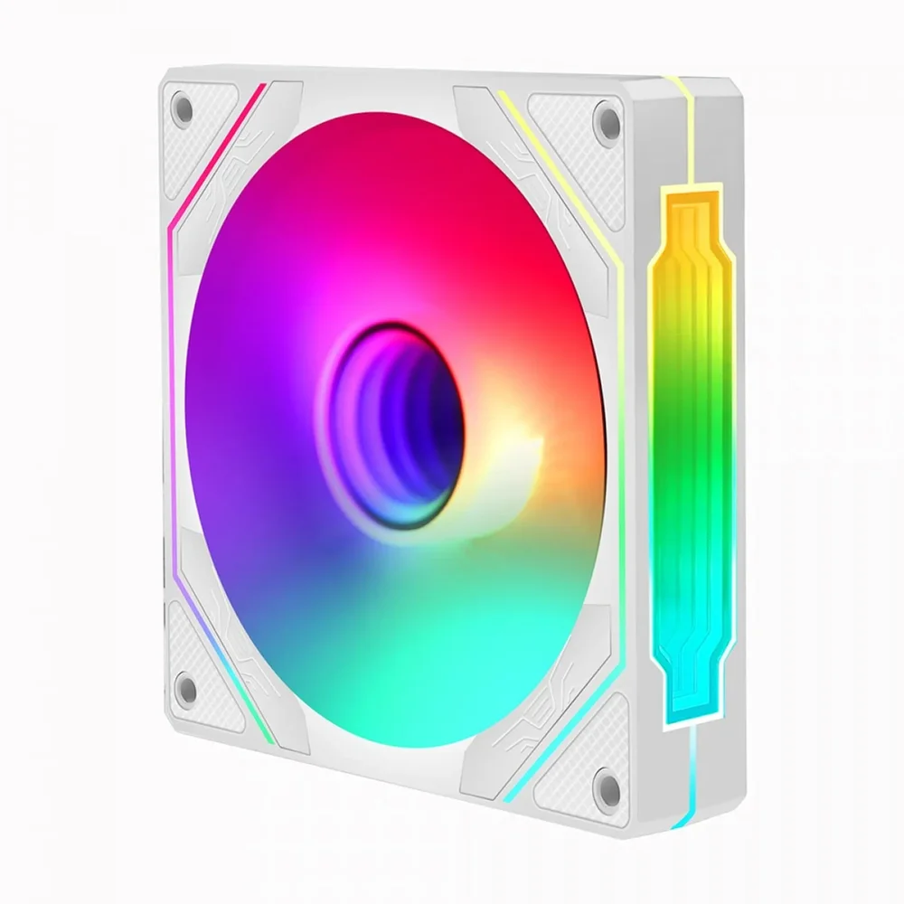 Imagem 2 de 5 do produto Cooler Fan Gamer Liketec Enigma LED RGB 120mm Reverse Branco