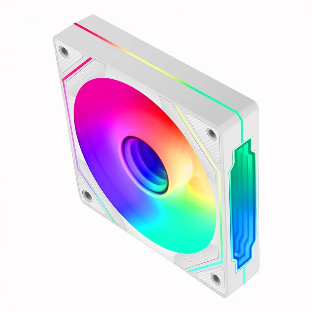 Imagem 3 de 5 do produto Cooler Fan Gamer Liketec Enigma LED RGB 120mm Reverse Branco