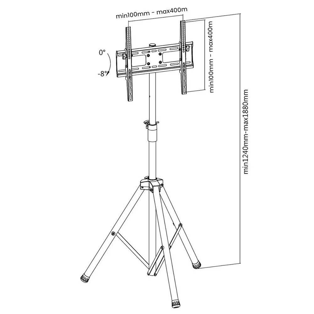 Imagem 3 de 5 do produto Suporte Tripé Para Tv 32 A 55 " Ctp400
