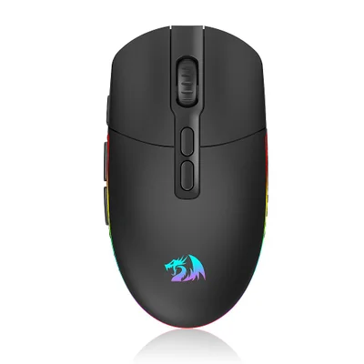 Mouse Gamer Redragon Invader Pro, Wireless, 10000 Dpi, 9 Botões Programáveis - Preto - Unissex - Único