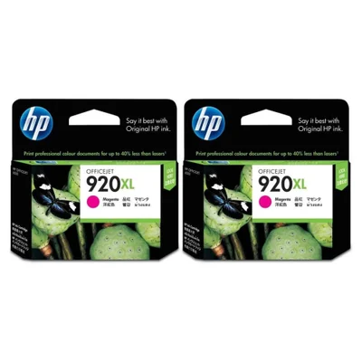 Cartucho de Tinta Hp 920xl Cd973al 2 peças Magenta Officejet Dwn 6000 6500 E709c 7500a