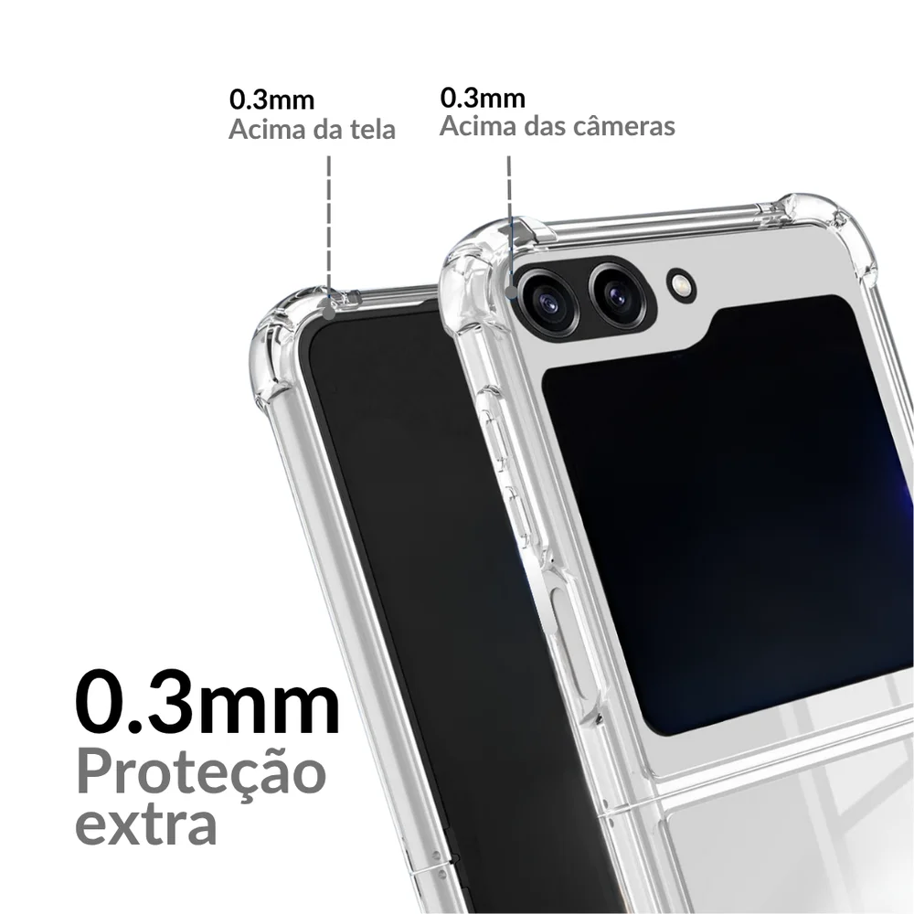 Imagem 5 de 5 do produto Capa Clear Transparente Para Galaxy Z Flip 6