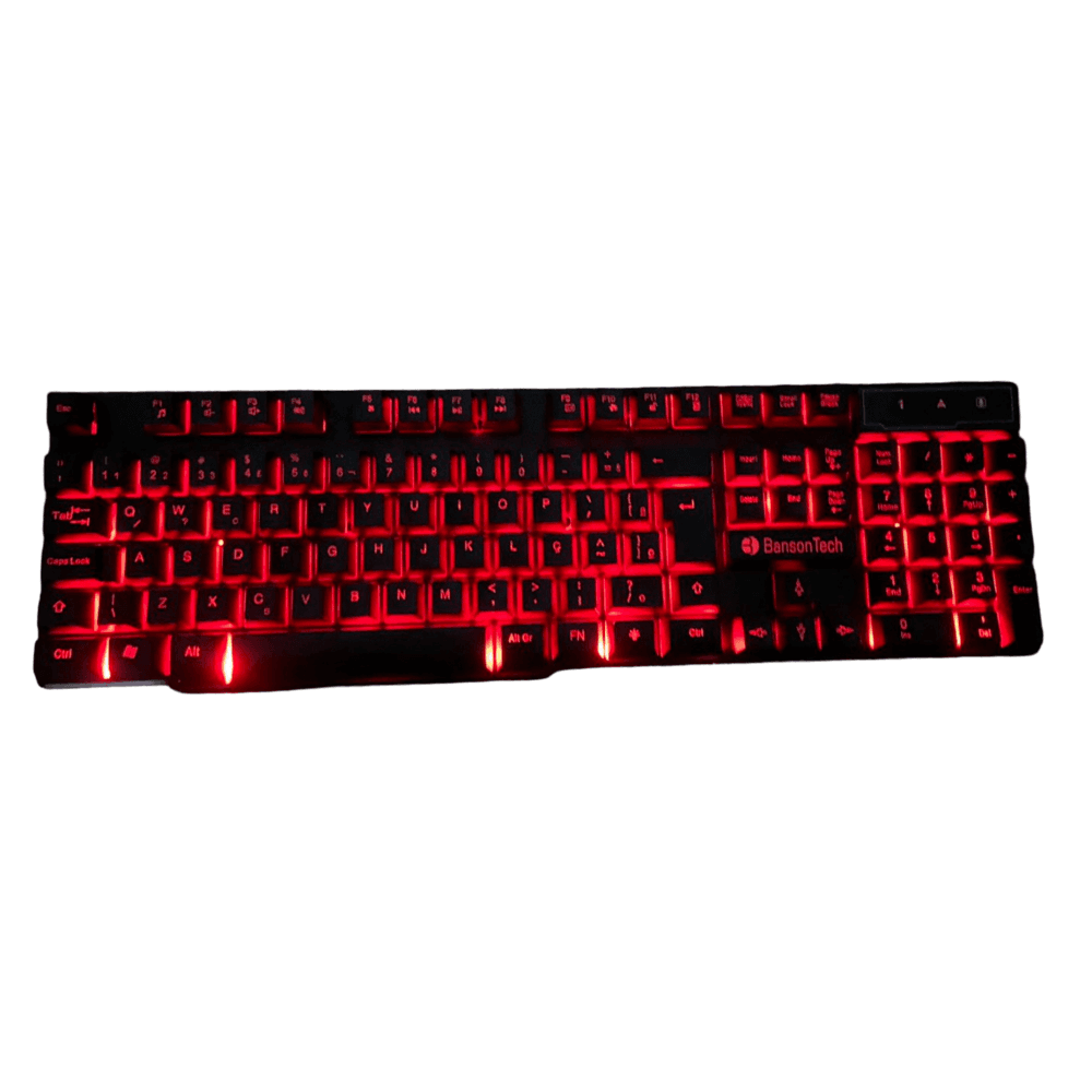 Imagem 5 de 5 do produto Teclado Usb Gamer Semi Mecânico Multimídia LED Anti Ghost
