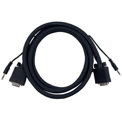 Cabo Vga 15 Pinos Hd (m) X 15 Pinos Hd (m) 3.5mm Estéreo Áudio