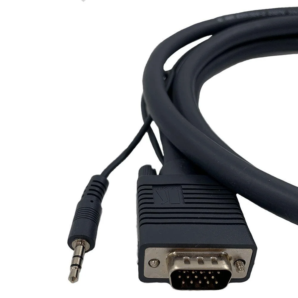 Imagem 5 de 5 do produto Cabo Vga 15 Pinos Hd (m) X 15 Pinos Hd (m) 3.5mm Estéreo Áudio