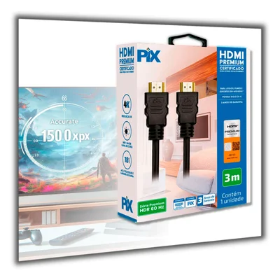 Cabo HDMI C/ Certificação Ultra High Speed Premium 3 Metros