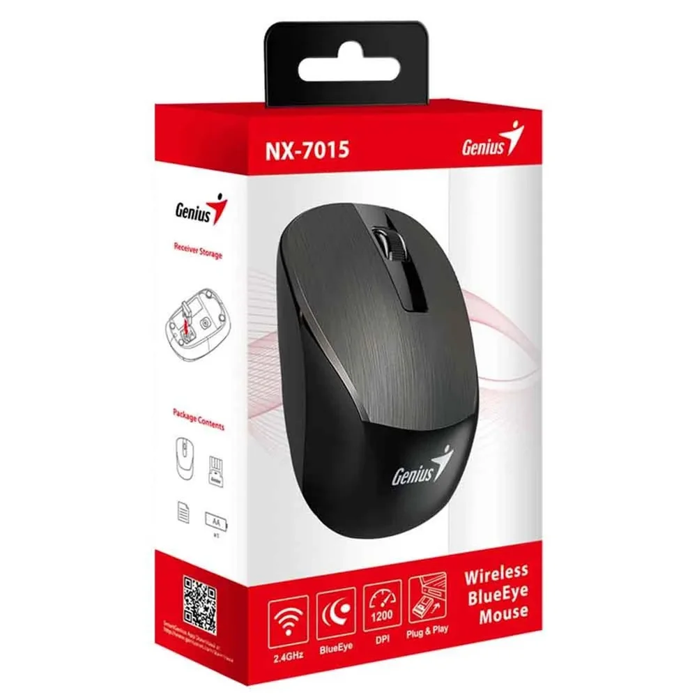 Imagem 5 de 5 do produto Mouse Genius Nx-7015 Sem Fio Grey Chocolate