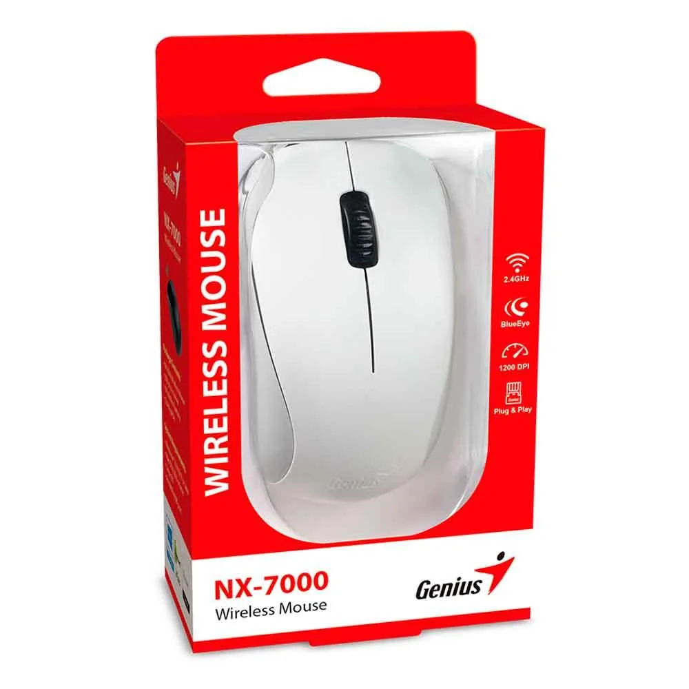 Imagem 3 de 4 do produto Mouse Genius Nx-7000 Sem Fio Branco