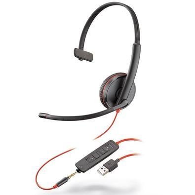 Headset Blackwire C3215 Usb-a E 3.5 Mm Plantronics - Poly Hp