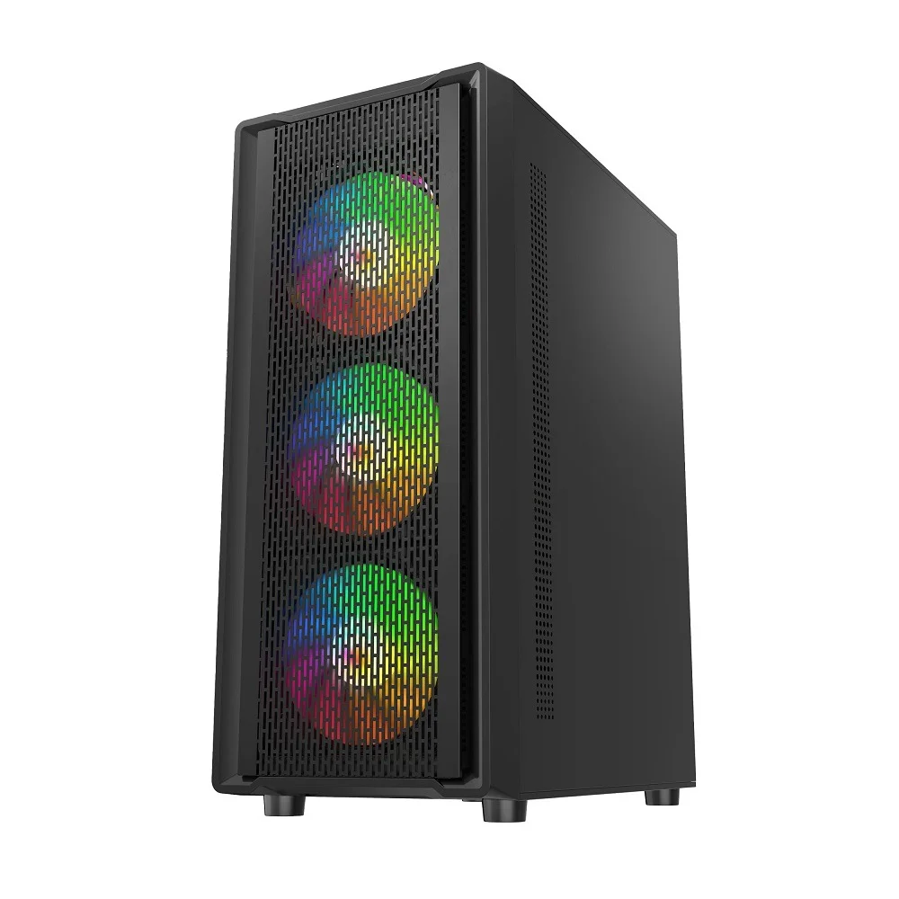 Imagem 2 de 5 do produto Gabinete Liketec Gamer Storm Mid Tower Vidro Temperado ARGB C/3 Fans - Preto