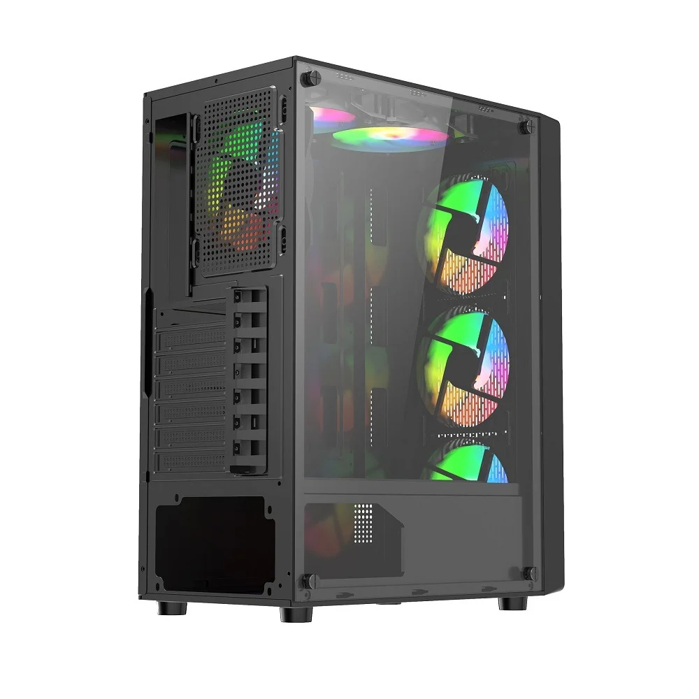 Imagem 3 de 5 do produto Gabinete Liketec Gamer Storm Mid Tower Vidro Temperado ARGB C/3 Fans - Preto