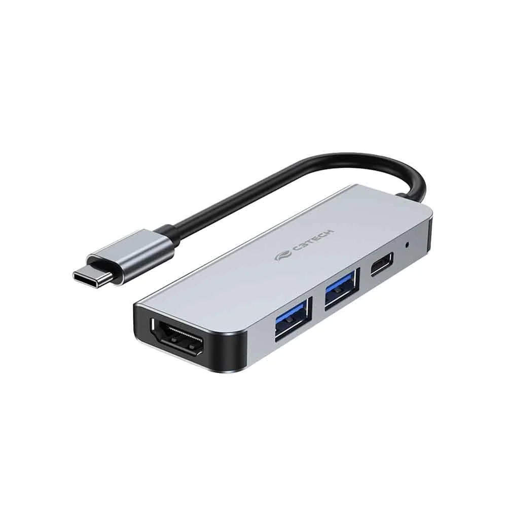 Imagem 3 de 5 do produto Hub Usb-c C3tech 3.0 4 Portas Com Saida HDMI 4k Hu-d50gy Cinza