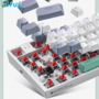 Teclado Mecanico Mini Opsshopping, Com Fio, 61 Teclas, RGB, Retro iluminação, Teclas Removíveis - K500- B61