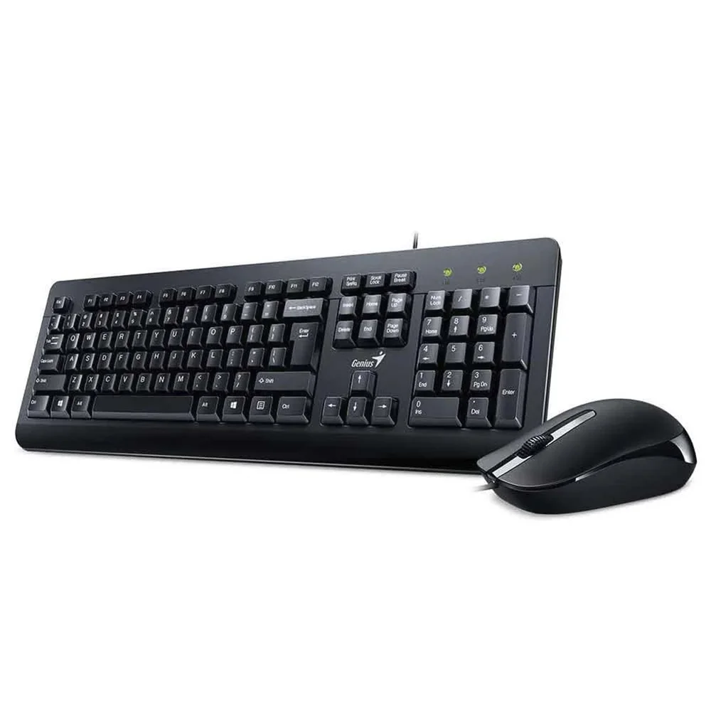 Imagem 2 de 4 do produto Kit Mouse E Teclado Genius Km-160 Com Fio Usb Abnt 2
