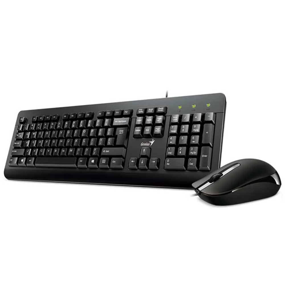Imagem 3 de 4 do produto Kit Mouse E Teclado Genius Km-160 Com Fio Usb Abnt 2