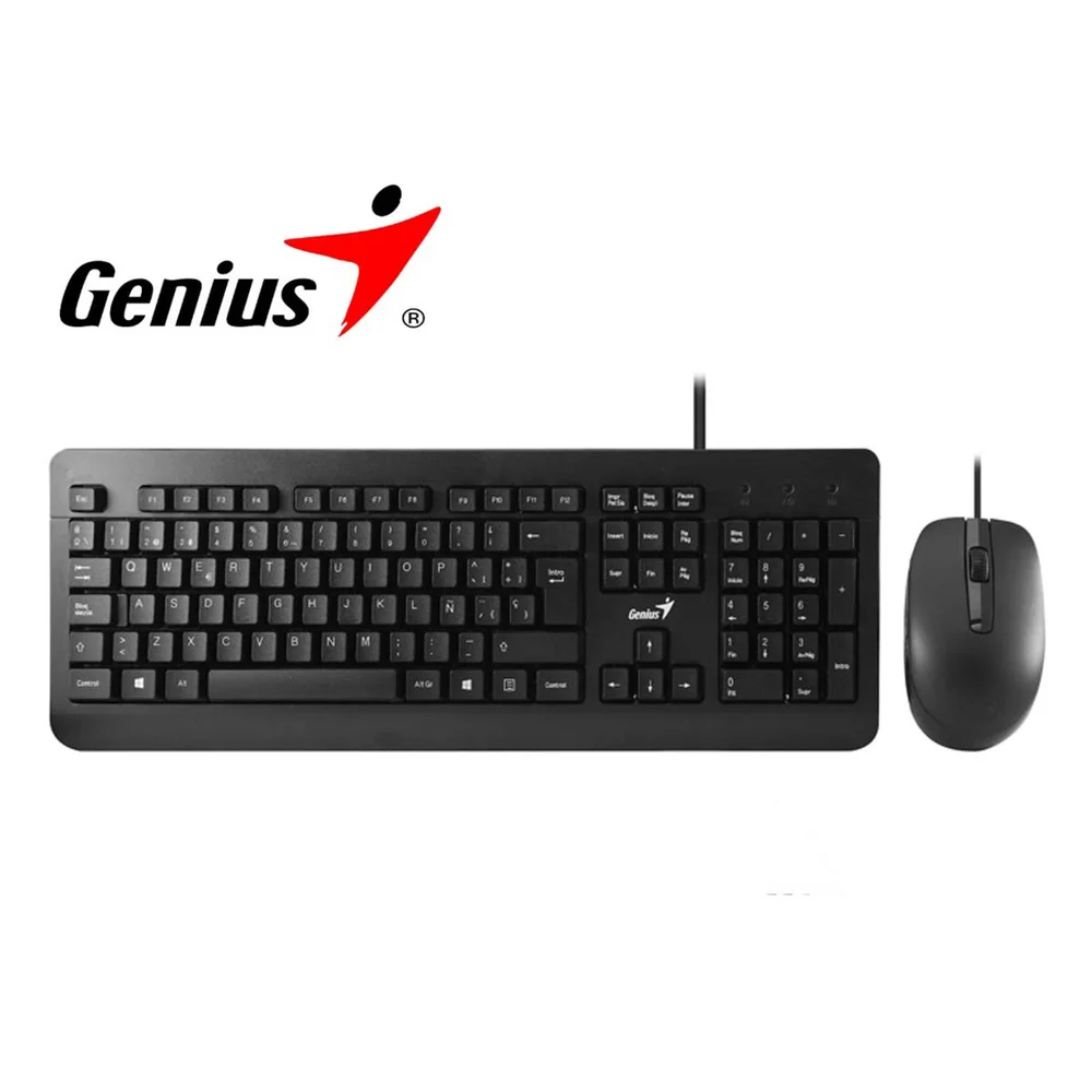Imagem 4 de 4 do produto Kit Mouse E Teclado Genius Km-160 Com Fio Usb Abnt 2