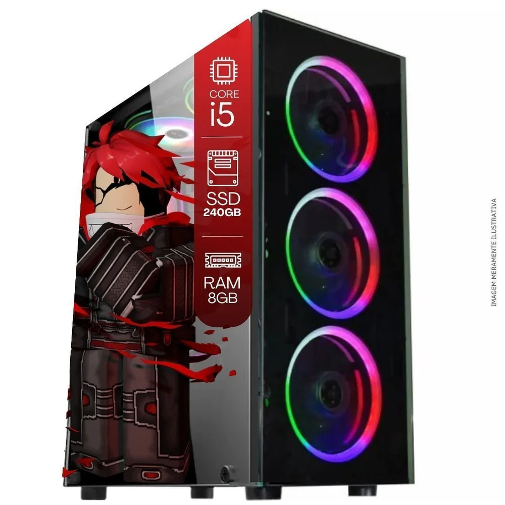 Computador PC Gamer Completo Tob Intel Core i5 SSD 240GB 8GB Teclado Mouse Mouse Pad E Headset Gamer Monitor 19” WINDOWS 10 Pro Trial - view 4