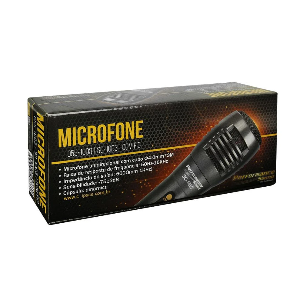 Imagem 2 de 5 do produto Microfone Com Fio Sc-1003 Performance Sound