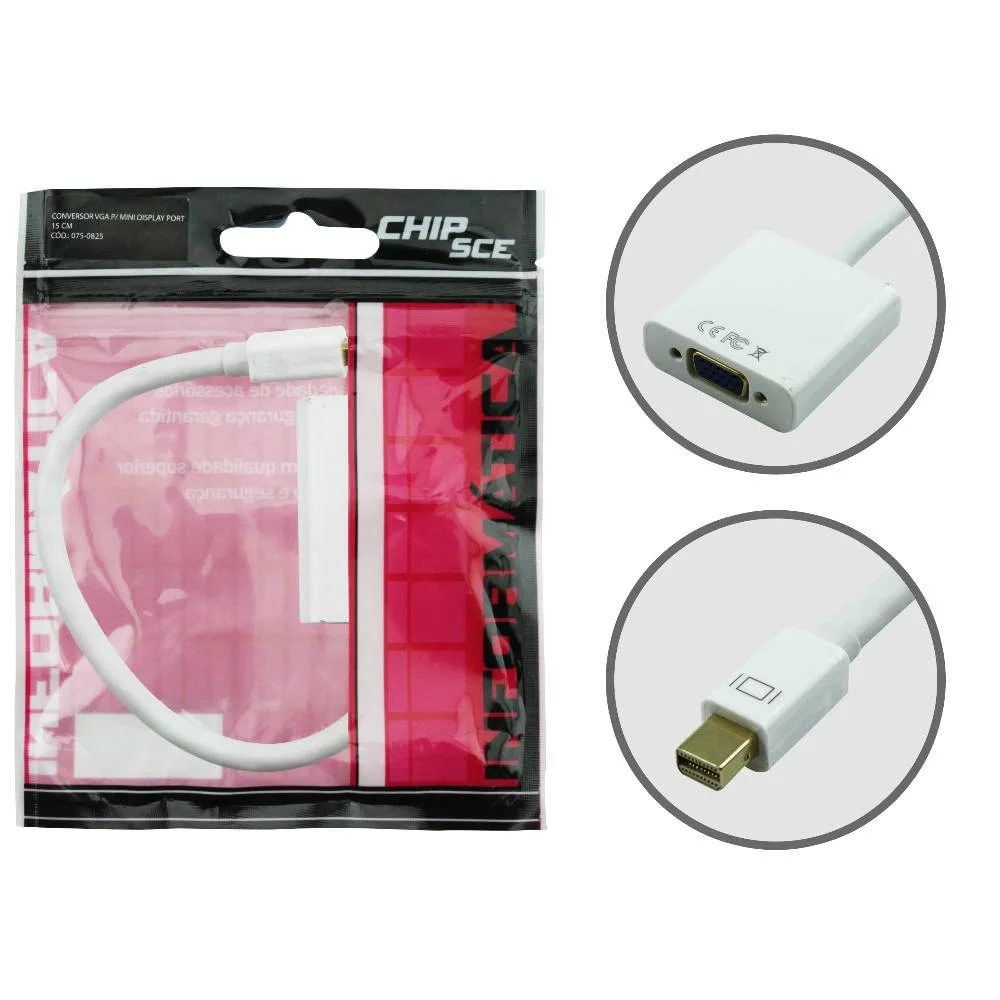 Imagem 3 de 5 do produto Conversor Vga Para Mini Displayport 15cm 075-0825 Chipsce