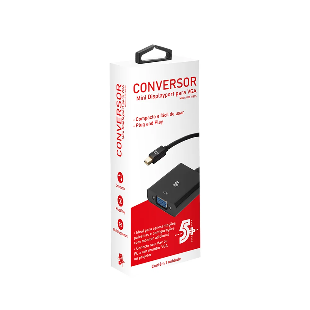 Imagem 4 de 5 do produto Conversor Vga Para Mini Displayport 15cm 075-0825 Chipsce