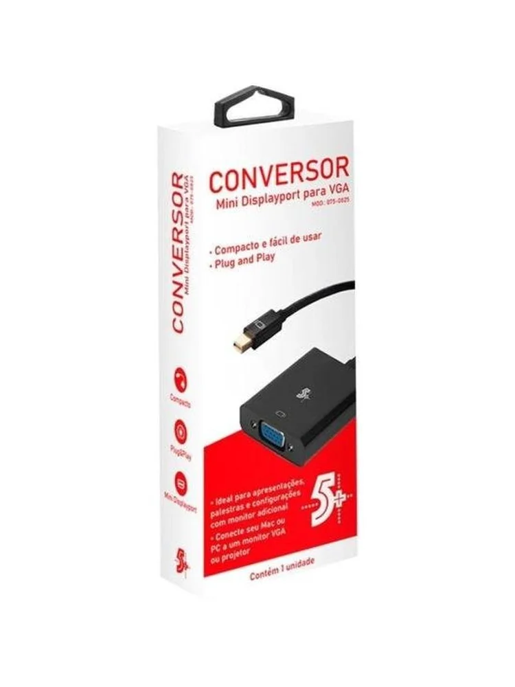 Imagem 5 de 5 do produto Conversor Vga Para Mini Displayport 15cm 075-0825 Chipsce