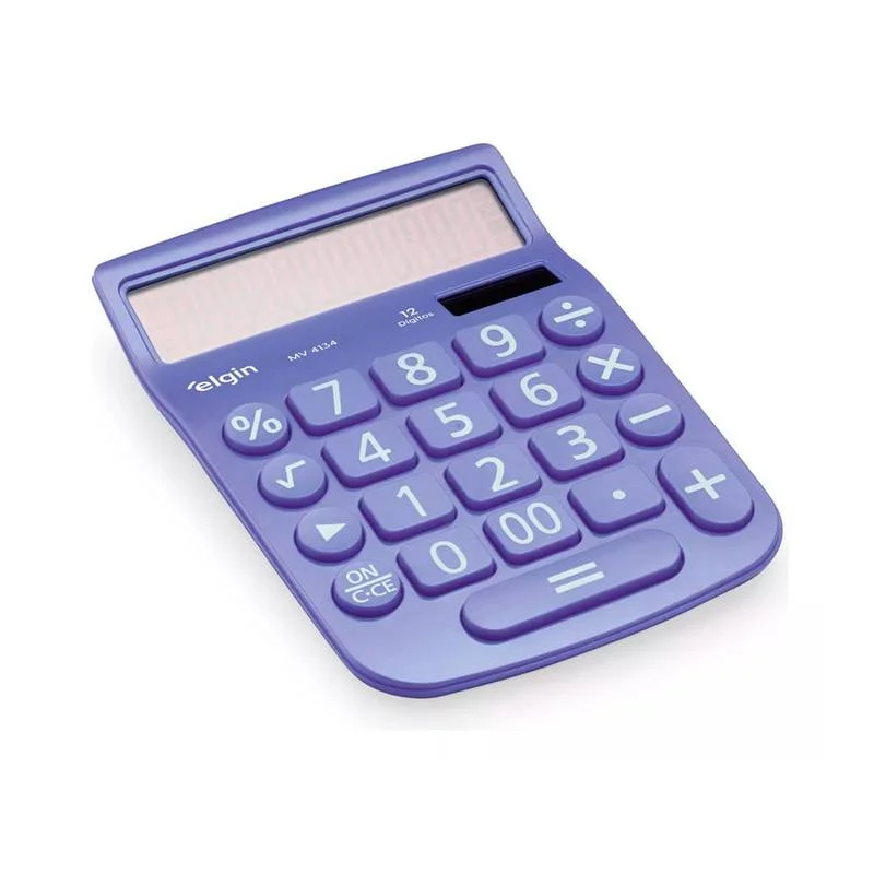 Imagem 3 de 3 do produto Calculadora De Mesa Elgin 12 Digitos Azul