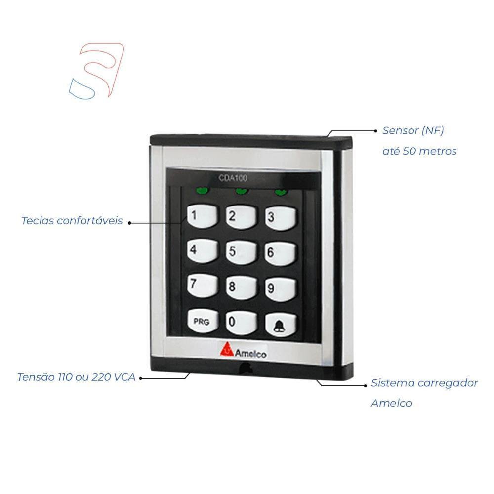 Imagem 3 de 5 do produto Controle De Acesso Digital Am Cda100 Amelco