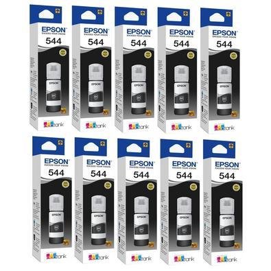 Kit 10 Refil Tinta Para T544 L3110 L3150 L3250 Preto