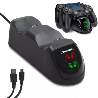 Base Dock Carregador De Controle Ps4 Horizontal Carga Rápida