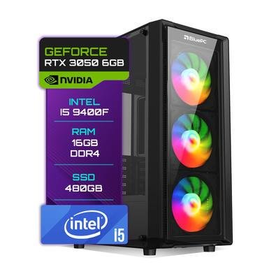 PC Gamer BluePC Intel Core I5 9400f ( 9ª Geração ) 16gb Ddr4 RTX 3050 6gb SSD 480GB
