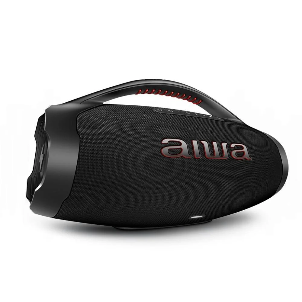 Caixa de Som Portatil Boombox AIWA AWS-BBS-01B, Bluetooth, 200W RMS, 30hs De Bateria, Preto