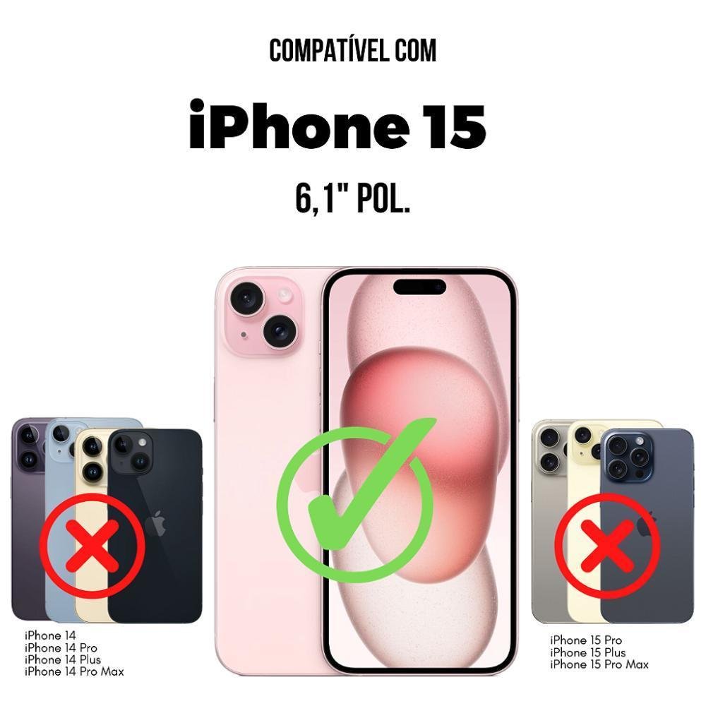 Imagem 3 de 4 do produto Kit Capa Magsafe Rosa E Pelicula Coverage 5d Pro Preta Para Iphone 15 - Gshield