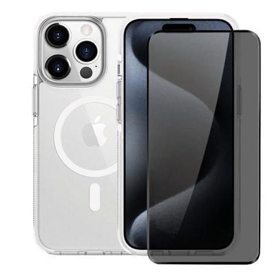 Kit Capa Anti-slip Magsafe  E Pelicula Defender Pro Privacidade Para Iphone 15 Pro - Gshield