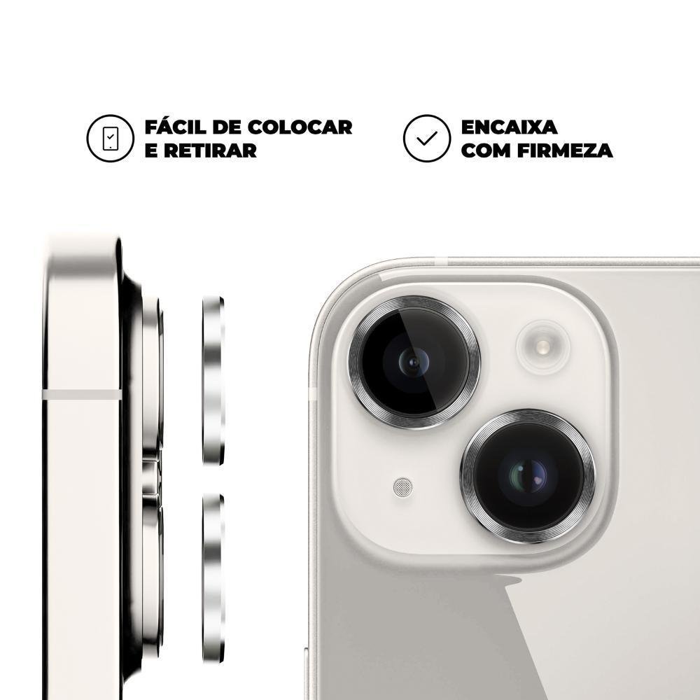 Imagem 2 de 4 do produto Protetor De Lente Para Iphone 13 Mini - Prata - Gshield