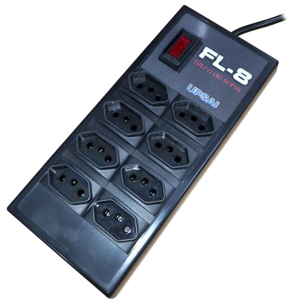 Filtro De Linha Com 8 Tomadas Bivolt Fl8 Upsai
