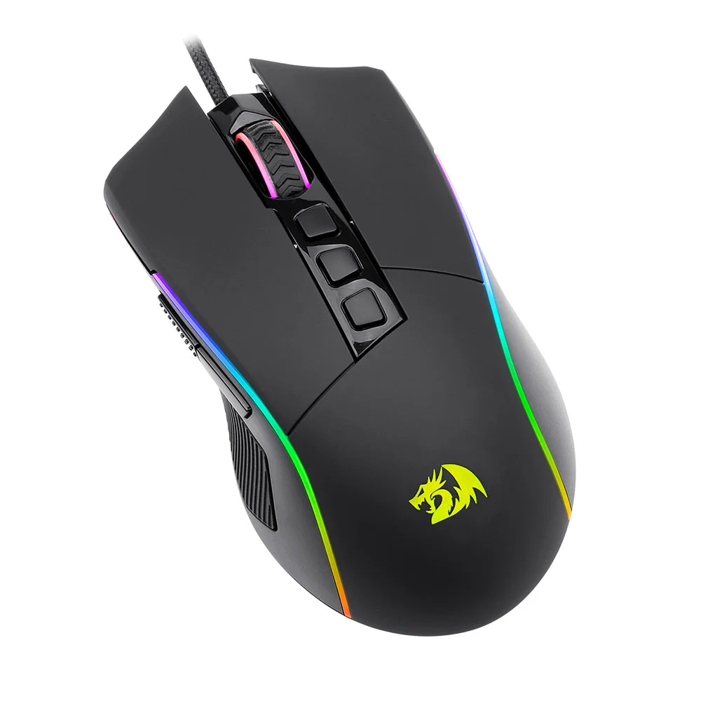 Imagem 3 de 5 do produto Mouse Gamer Redragon Plank, Com Fio, RGB, 16000 DPI, 9 Botões, Black - M812-RGB