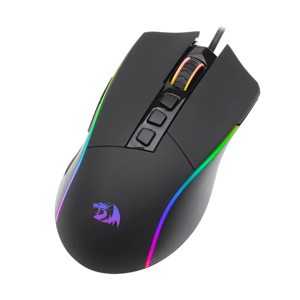 Imagem 4 de 5 do produto Mouse Gamer Redragon Plank, Com Fio, RGB, 16000 DPI, 9 Botões, Black - M812-RGB