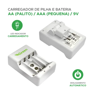 Carregador Ultra Rápido De Pilha/bateria Aa/aaa/9v - Bivolt — foto 6