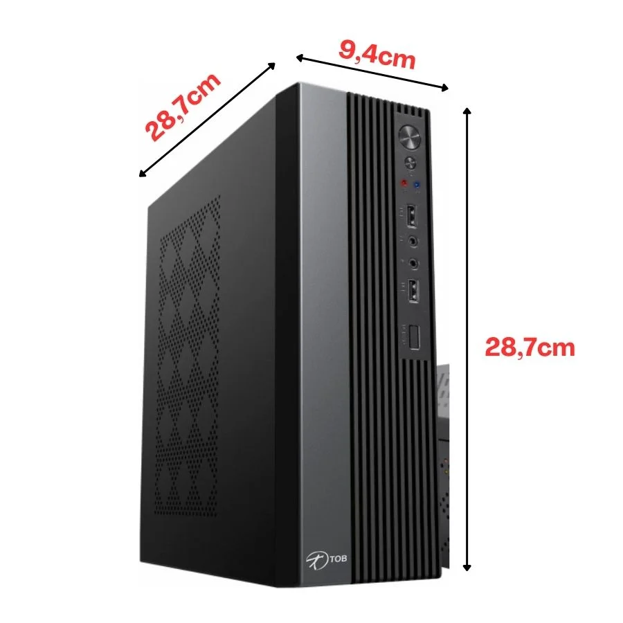 Imagem 4 de 4 do produto Computador Tob Completo  Slim Compacto Intel Core I3 SSD 240GB Memória 8GB Teclado Mouse Monitor 19" WINDOWS 10 Trial Desktop PC Cpu