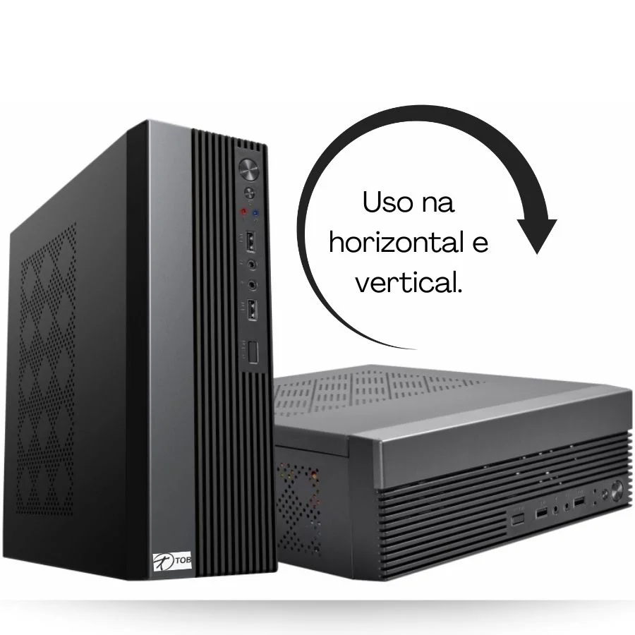 Computador Tob Completo Slim Compacto Intel Core I7 SSD 120GB Memória 8GB Teclado Mouse Monitor 19" Rede Sem Fio WINDOWS 10 Trial Desktop PC Cpu
