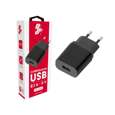 Carregador Tomada Plug Adaptador Fonte Usb 5v 2.1a Bivolt